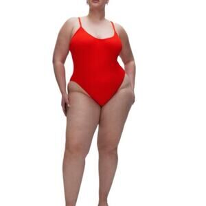 Good American One Piece Swimsuit Red 5XL/6XL Stretchy New with tags